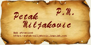 Petak Miljaković vizit kartica